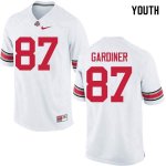 NCAA Ohio State Buckeyes Youth #87 Ellijah Gardiner White Nike Football College Jersey CXA4245NT